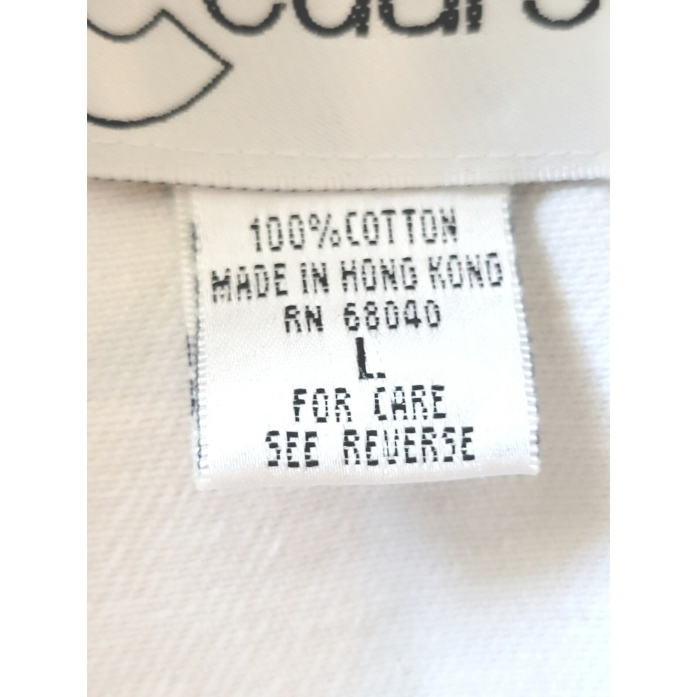 Cedars Womens L 198O's Vintage White Denim Jean Jacket STAINS Needs Cleaning - Picture 13 of 14